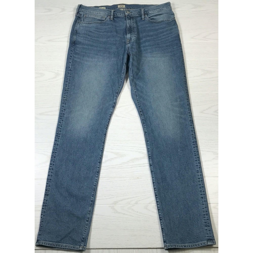 J Crew 1040 Jeans Men 36x34 Blue Athletic Fit Stretch Tapered Mid Rise Preppy